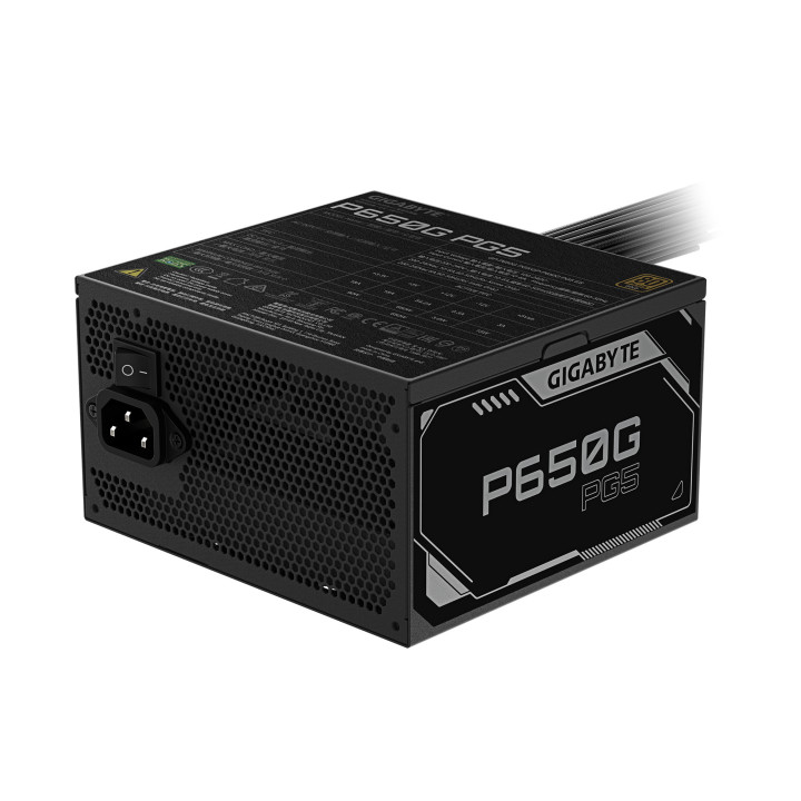 GIGABYTE P650G PCIE 5.1 fonte de alimentação 650 W 20+4 pin ATX ATX Preto