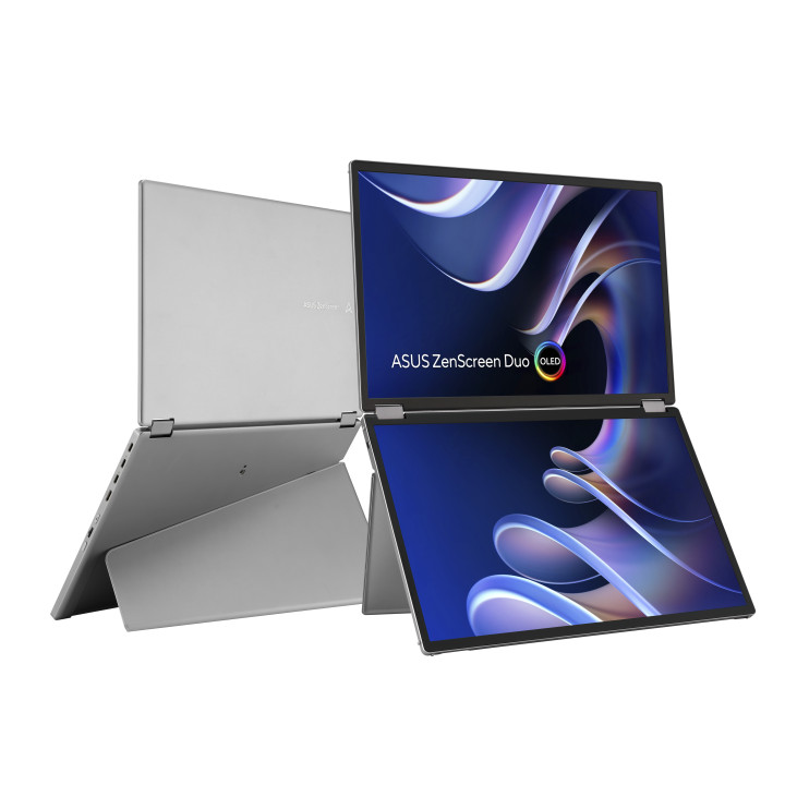 ASUS ZenScreen Duo OLED MQ149CD monitor de ecrã 35,6 cm (14") 1920 x 1200 pixels WUXGA Prateado