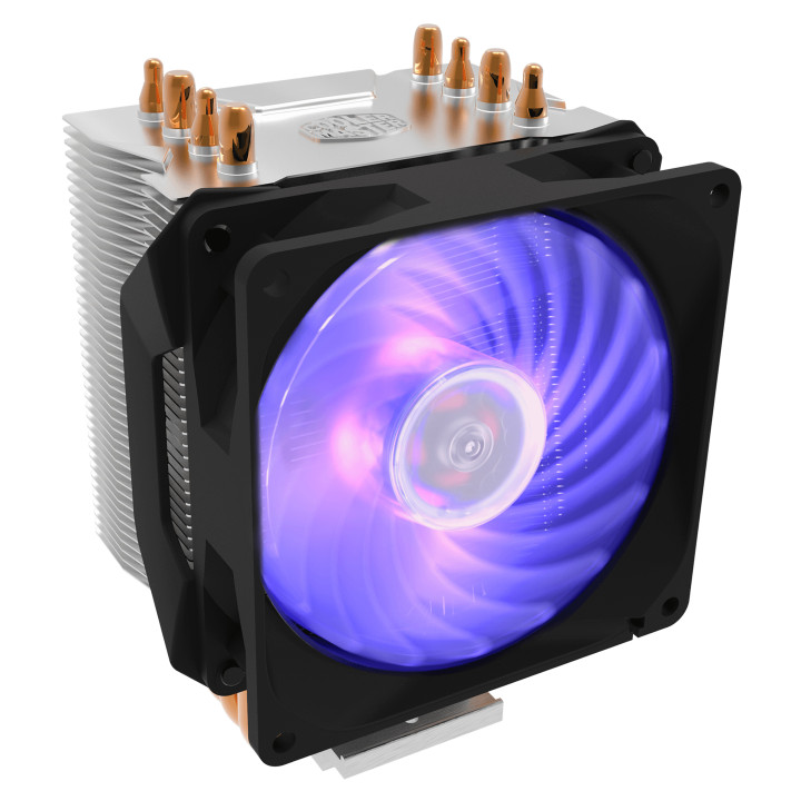 Cooler Master Hyper H410R RGB Processador 9,2 cm Preto, Prateado