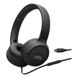 JBL Tune 520C USB-C Auscultadores Com fios Fita de cabeça Chamadas Música USB Type-C Preto