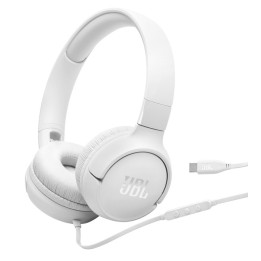 JBL Tune 520C USB-C Auscultadores Com fios Fita de cabeça Chamadas Música USB Type-C Branco