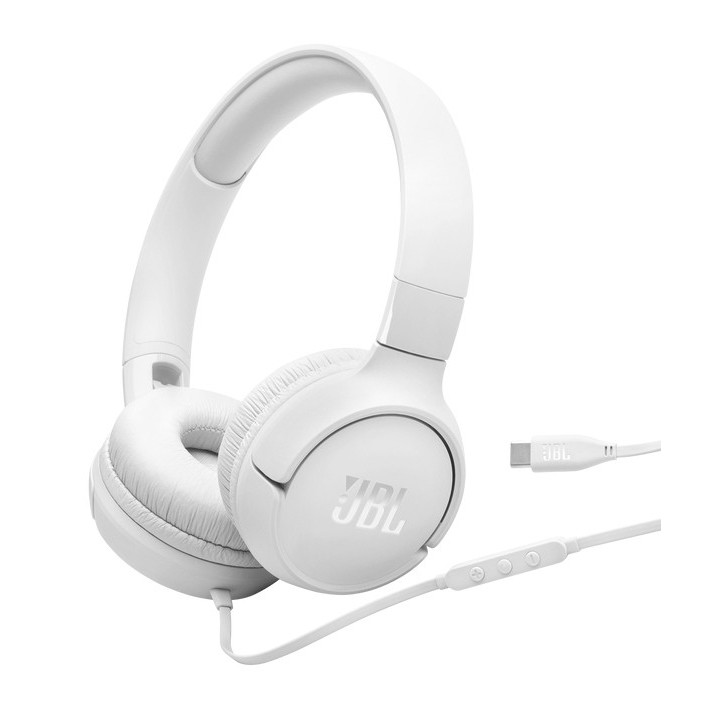 JBL Tune 520C USB-C Auscultadores Com fios Fita de cabeça Chamadas Música USB Type-C Branco