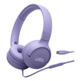 JBL Tune 520C USB-C Auscultadores Com fios Fita de cabeça Chamadas Música USB Type-C Lilás