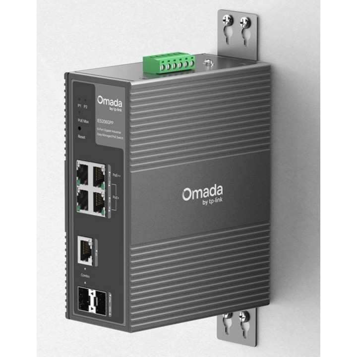 Switch de Rede TP-Link Omada IES206GPP 4 Portas PoE++/PoE+ Gigabit +