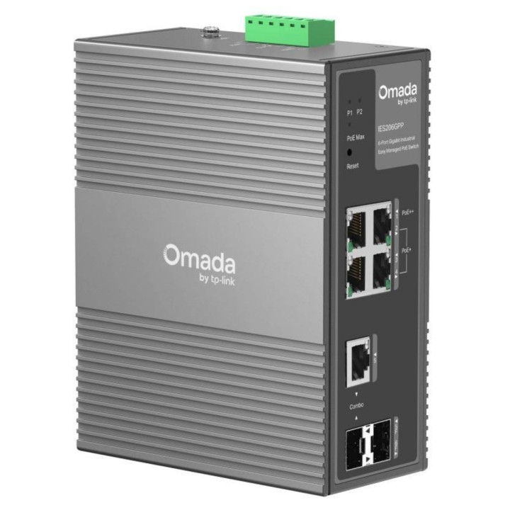 Switch de Rede TP-Link Omada IES206GPP 4 Portas PoE++/PoE+ Gigabit +