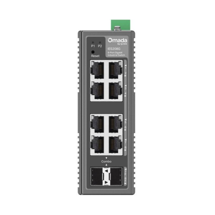 Switch de Rede TP-Link Omada IES208G 8 Portas Gigabit + 2 Portas SFP Managed