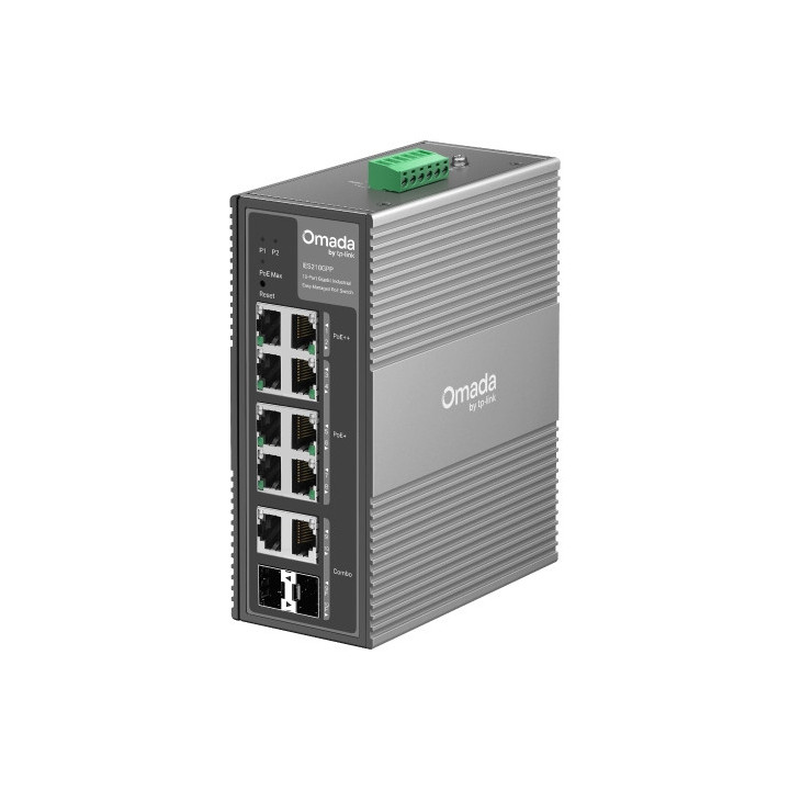 TP-Link Omada IES210GPP switch de rede Gerido Gigabit Ethernet (10 100 1000) Power over Ethernet (PoE) DIN rail Cinzento