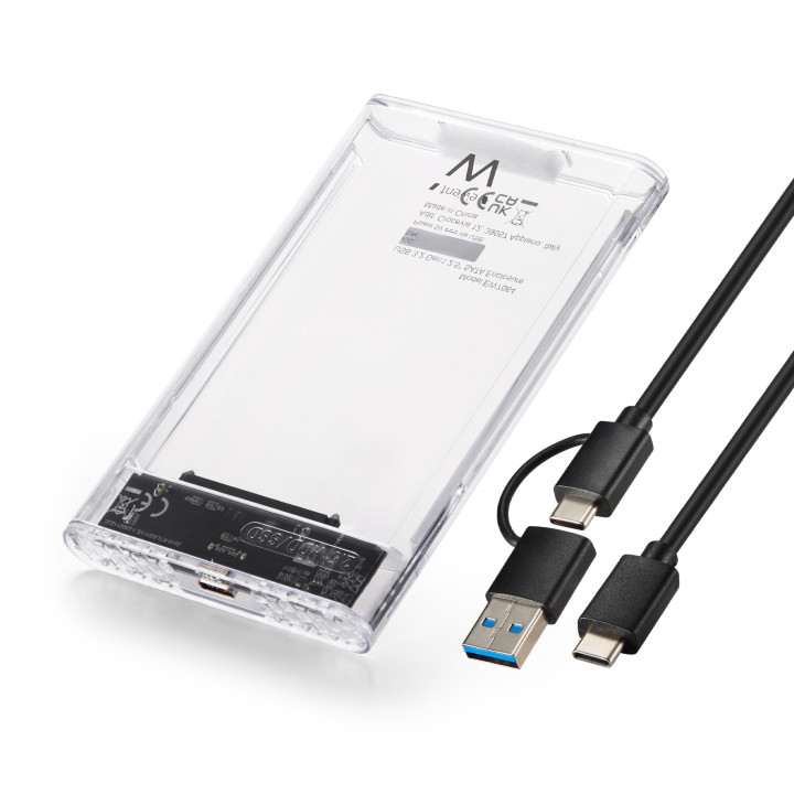 Ewent EW7064 Caixa para Discos Rígidos Compartimento SSD Transparente 2.5"