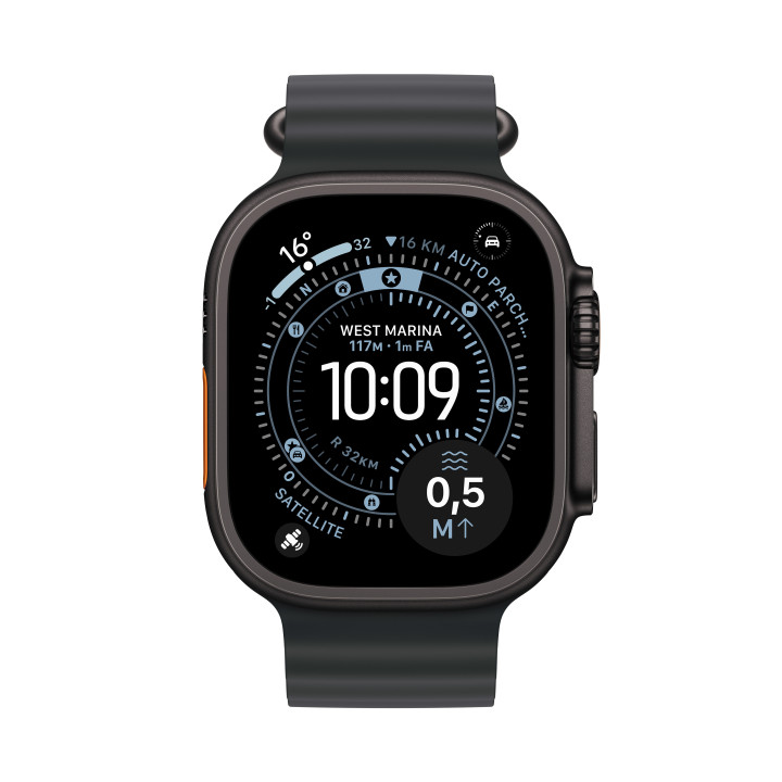 Apple Watch Ultra 3 OLED 49 mm Digital 422 x 514 pixels Ecrã táctil 5G Preto Wi-Fi GPS