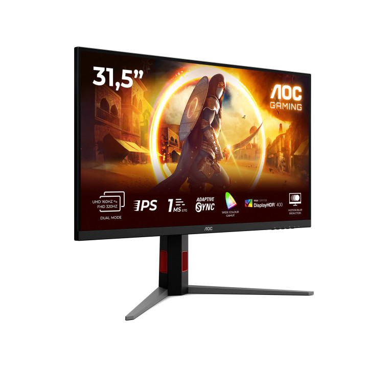 AOC G4 U32G4U monitor de ecrã 80 cm (31.5") 3840 x 2160 pixels 4K Ultra HD Preto, Vermelho