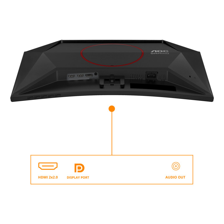 AOC G4 C24G42E monitor de ecrã 59,9 cm (23.6") 1920 x 1080 pixels Full HD LED Preto, Vermelho