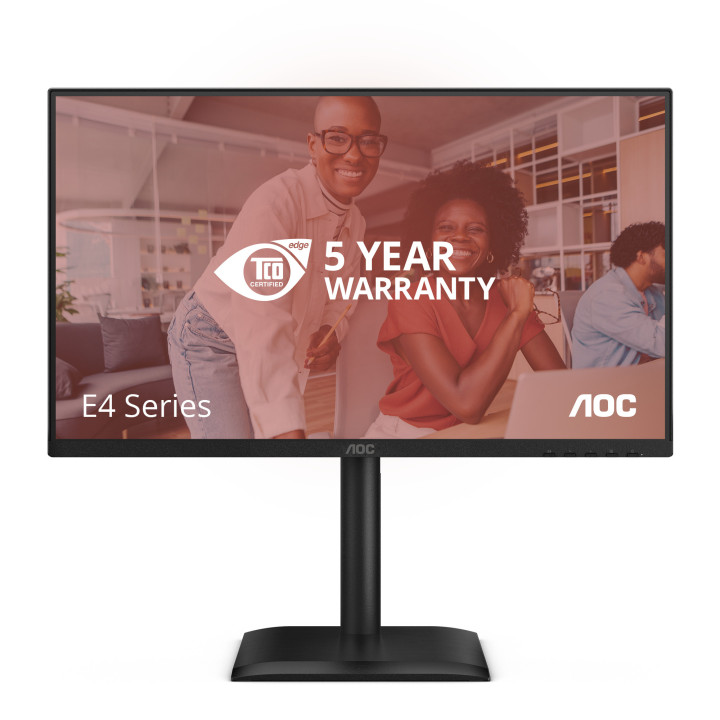 AOC 24E4U monitor de ecrã 60,5 cm (23.8") 1920 x 1080 pixels Full HD LED Preto
