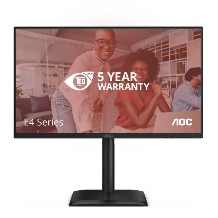 AOC E4 24E4CV monitor de ecrã 60,5 cm (23.8") 1920 x 1080 pixels Full HD LED Preto