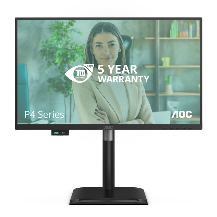 AOC 24P4U monitor de ecrã 60,5 cm (23.8") 1920 x 1080 pixels Full HD Preto