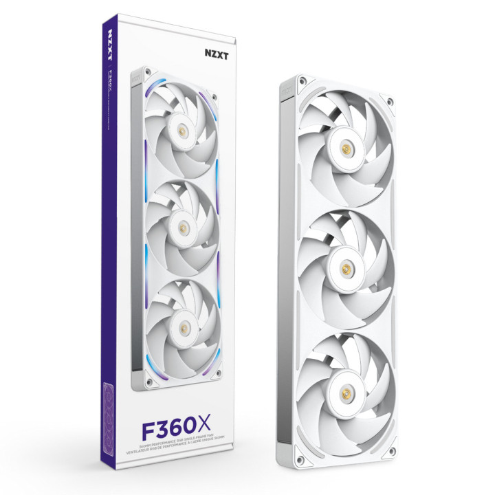 NZXT F360X Caixa de computador Ventoinha 12 cm Branco 1 unidade(s)
