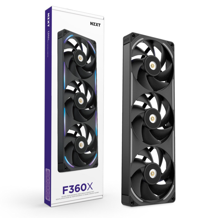 NZXT F360X Caixa de computador Ventoinha 12 cm Preto 1 unidade(s)