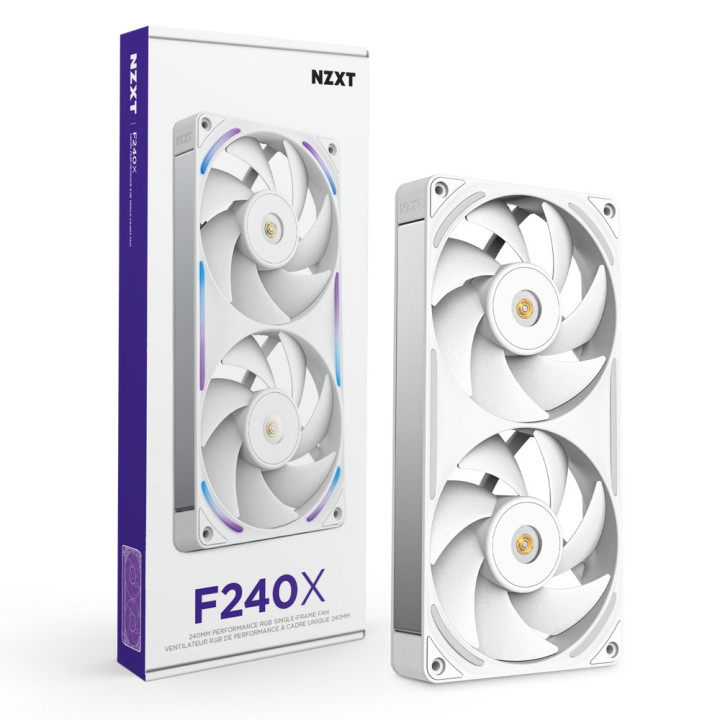 NZXT F240X Caixa de computador Ventoinha 12 cm Branco 1 unidade(s)