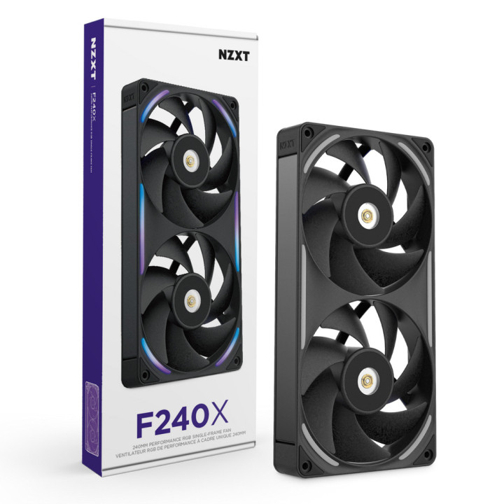NZXT F240X Caixa de computador Ventoinha 12 cm Preto 1 unidade(s)