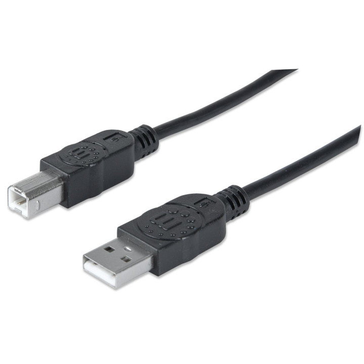 Manhattan 333382 cabo USB USB 2.0 3 m USB A USB B Preto