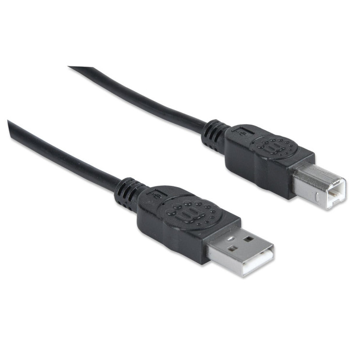 Manhattan 333382 cabo USB USB 2.0 3 m USB A USB B Preto