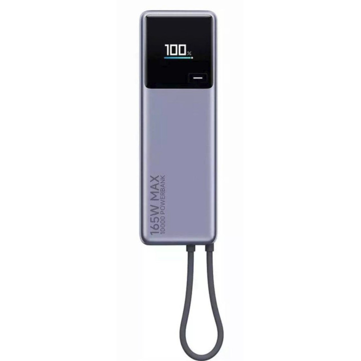 Power Bank Xiaomi 165W 10000mAh (Cabo Integrado) Preto, Lilás