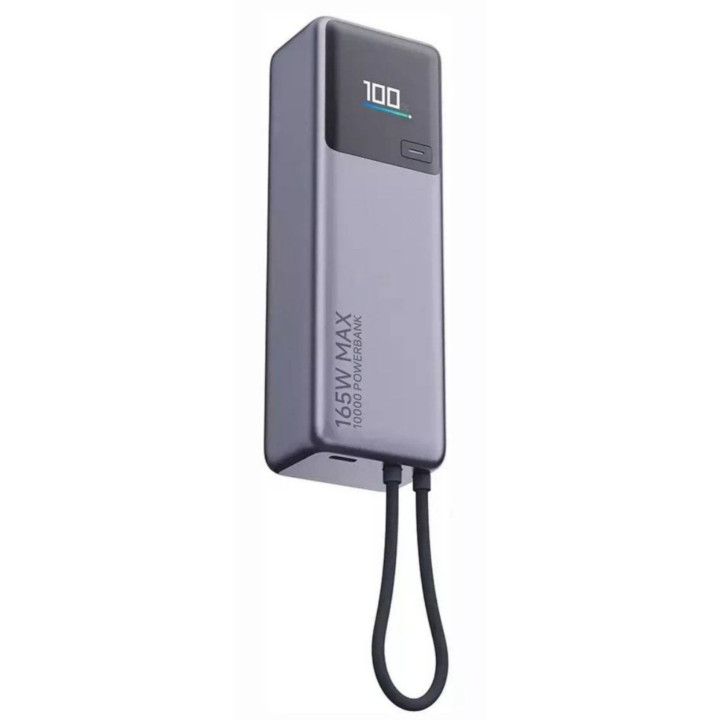 Power Bank Xiaomi 165W 10000mAh (Cabo Integrado) Preto, Lilás