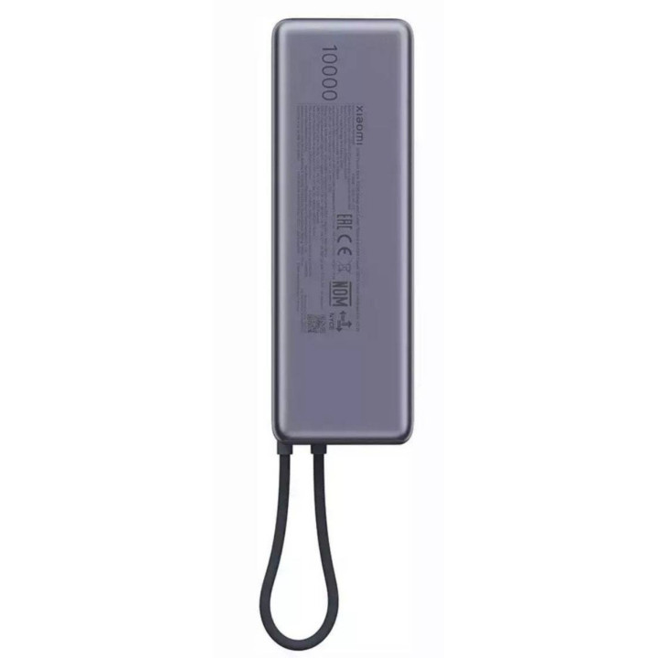 Power Bank Xiaomi 165W 10000mAh (Cabo Integrado) Preto, Lilás