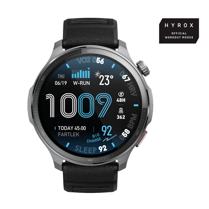 Amazfit Balance 2 XT 3,81 cm (1.5") AMOLED Digital 480 x 480 pixels Ecrã táctil Preto Wi-Fi GPS