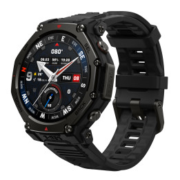 Amazfit T-rex 3 Pro 3,35 cm (1.32") AMOLED 44 mm Digital 466 x 466 pixels Ecrã táctil Preto Wi-Fi GPS
