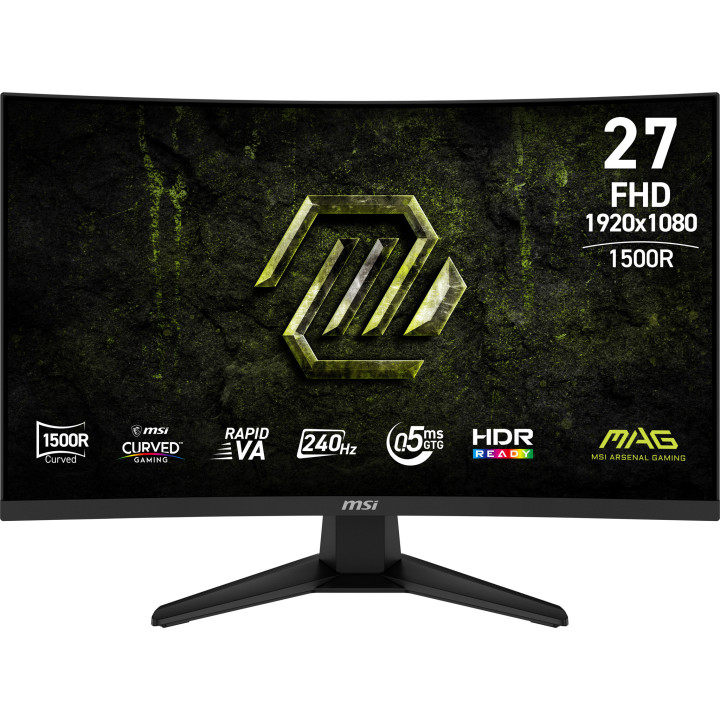 MSI MAG 275CF X24 monitor de ecrã 68,6 cm (27") 1920 x 1080 pixels Full HD LCD Preto