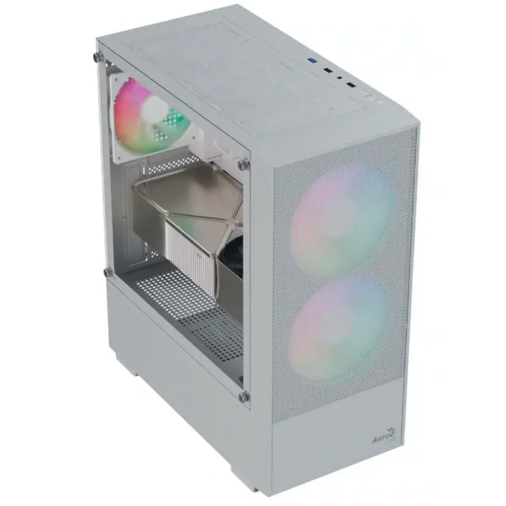 Caixa ATX Aerocool B509A Flow ARGB Vidro Temperado Branca