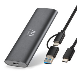 Ewent EW7061 Caixa para Discos Rígidos Compartimento SSD Cinzento Escuro