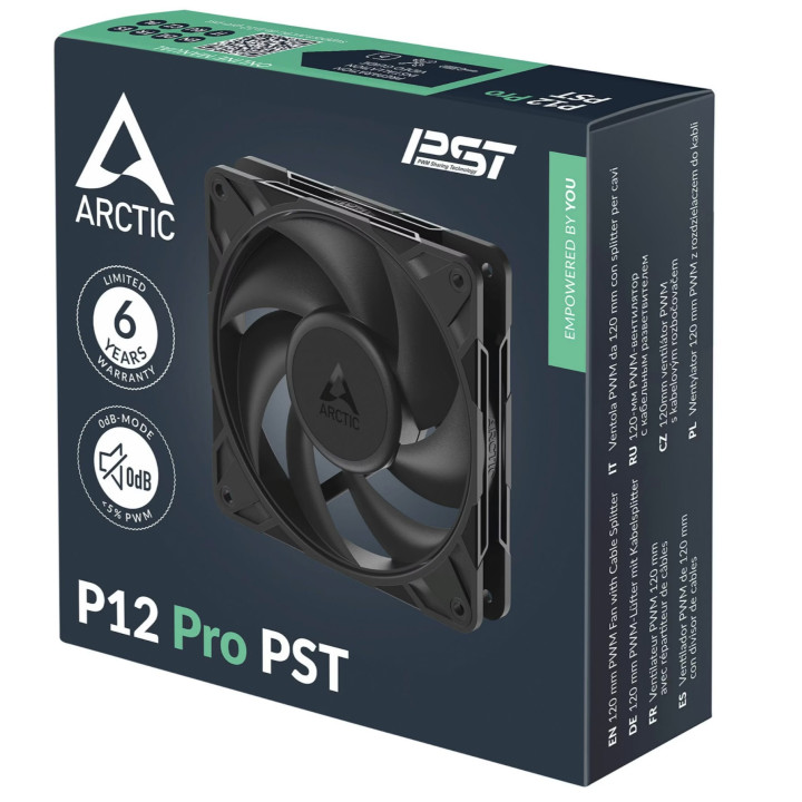 Ventoinha Arctic P12 PRO PWM PST 120mm - Preta