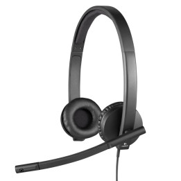 Headset Logitech H570e Escritório/Call center USB Type-A Preto