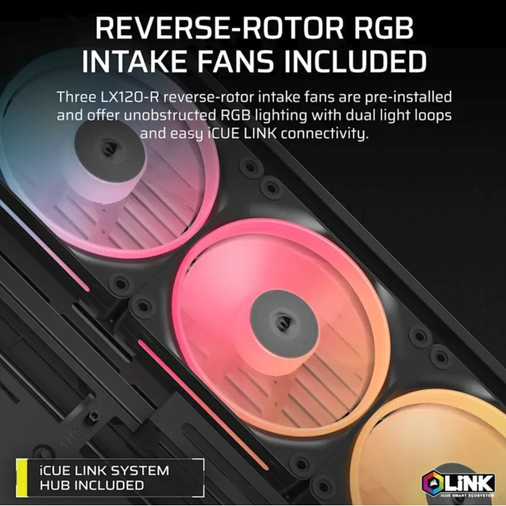 Caixa E-ATX Corsair 4500X LX-R RGB Preto Vidro Temperado