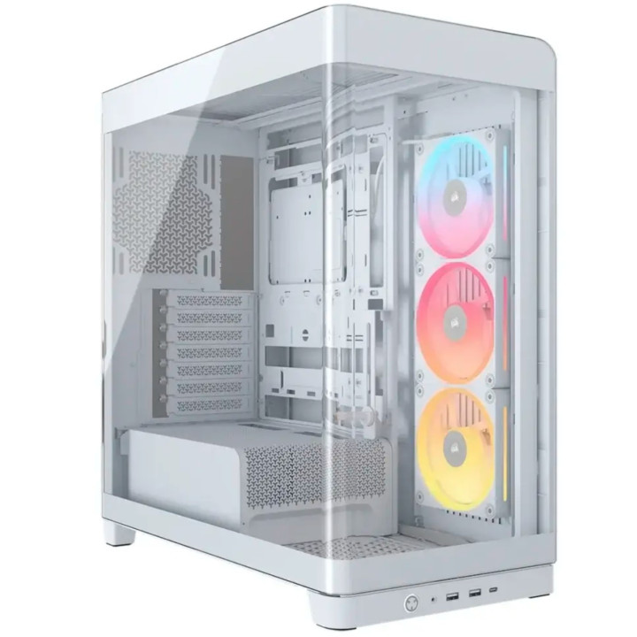 Caixa E-ATX Corsair 4500X LX-R RGB Branca Vidro Temperado