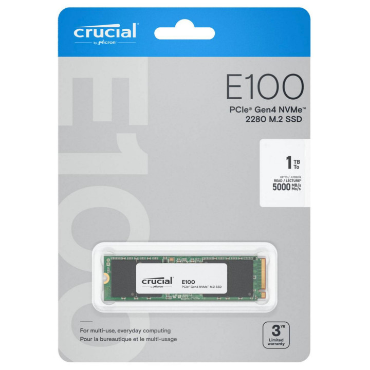 SSD Crucial E100 1TB Gen 4.0 PCIe x4 NVMe