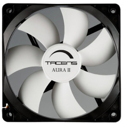 Tacens Aura II 12cm Caixa de computador Ventoinha Preto, Branco