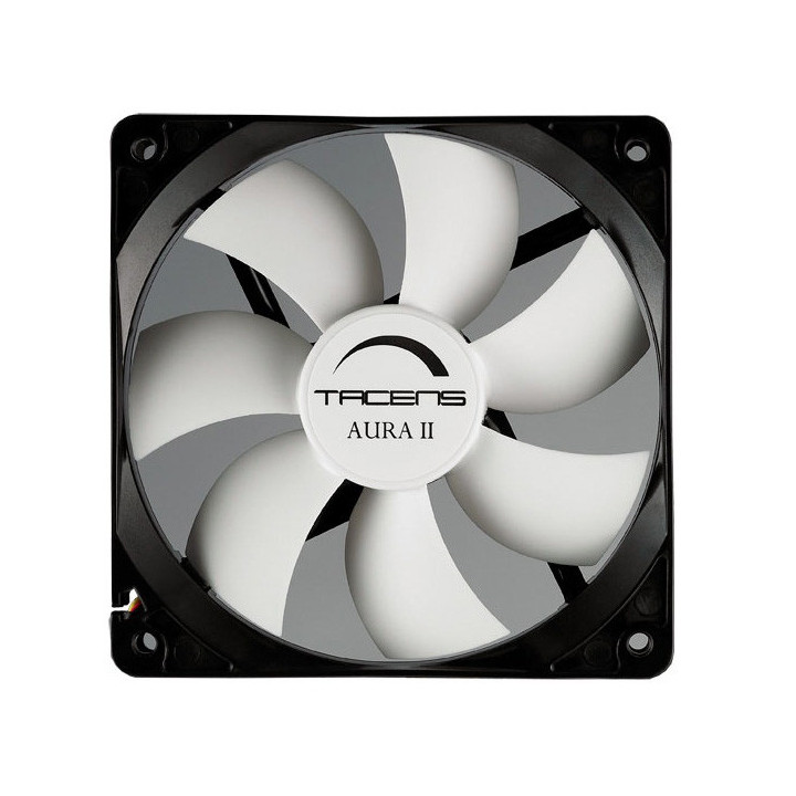 Tacens Aura II 12cm Caixa de computador Ventoinha Preto, Branco
