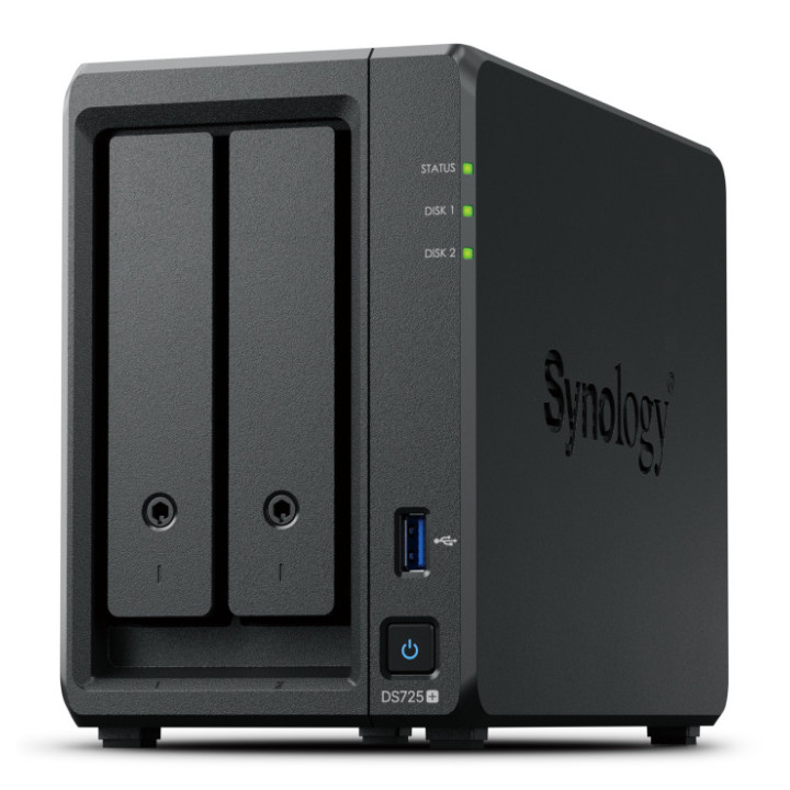 Synology DiskStation DS725+ servidor NAS e de armazenamento Ryzen Embedded R1600 4 GB DDR4 0 TB Preto