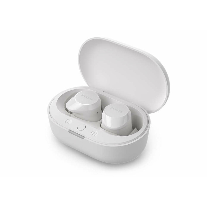 Philips TAT1209WT 00 auscultador Auscultadores True Wireless Stereo (TWS) Intra-auditivo Chamadas Música Bluetooth Branco
