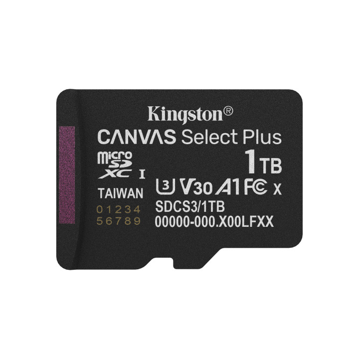 Kingston Technology Canvas Select Plus Gen3 1 TB MicroSDXC UHS-I Classe 10