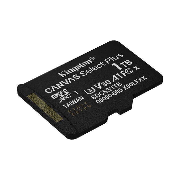 Kingston Technology Canvas Select Plus Gen3 1 TB MicroSDXC UHS-I Classe 10