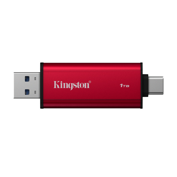 Kingston Technology Dual Portable 1 TB USB Type-A   USB Type-C 3.2 Gen 2 (3.1 Gen 2) Preto, Vermelho