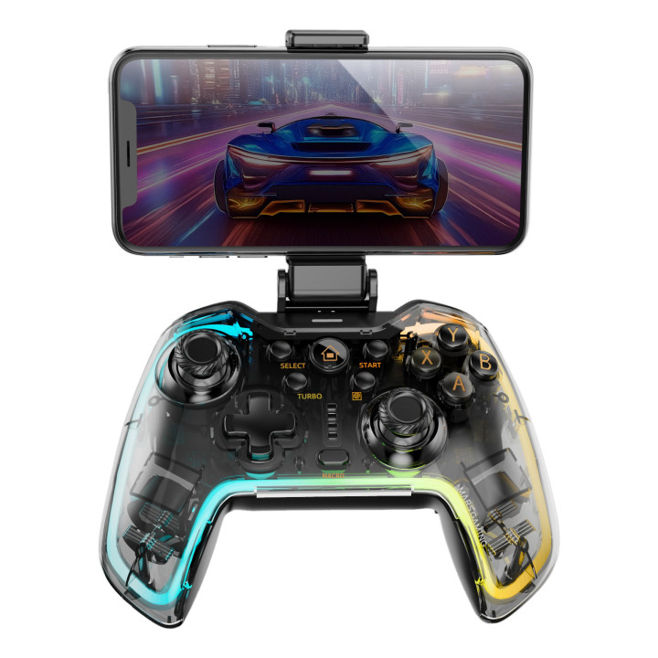 Mars Gaming MGP-BT2 Preto, Transparente Bluetooth USB Gamepad Analógico   Digital Android, Nintendo Switch, Nintendo Switch 2,
