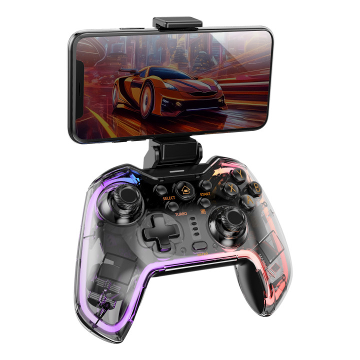 Mars Gaming MGP-BT2 Preto, Transparente Bluetooth USB Gamepad Analógico   Digital Android, Nintendo Switch, Nintendo Switch 2,
