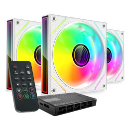 Mars Gaming MF3DPROKITW Sistema de Arrefecimento de Computador Caixa de computador Ventoinha 12 cm Branco