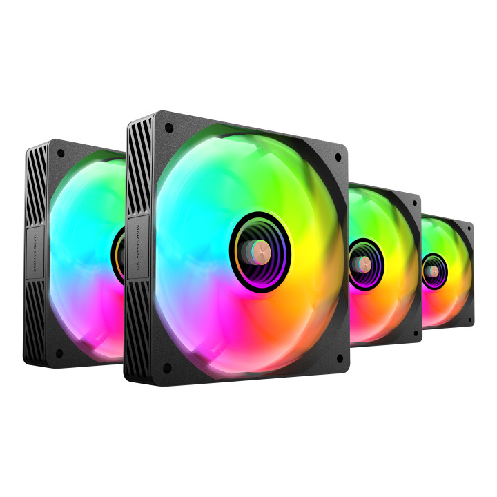 Mars Gaming MFSI4KIT Sistema de Arrefecimento de Computador Caixa de computador Ventoinha 12 cm Preto