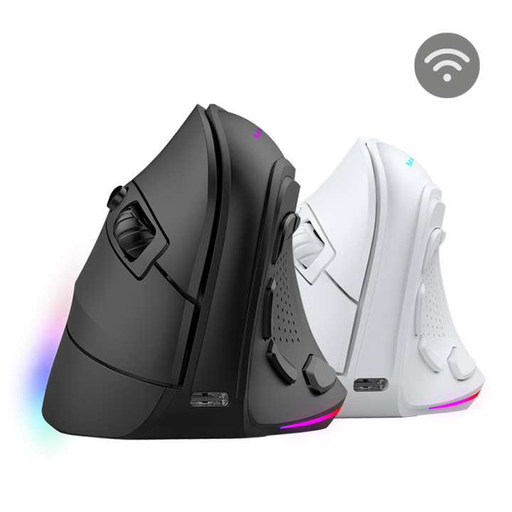 Mars Gaming MMSK rato Jogos Mão direita RF Wireless + Bluetooth Ótico 8400 DPI