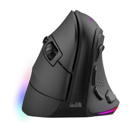 Rato Vertical Mars Gaming MMSK Mão direita RF Wireless + Bluetooth Ótico 8400 DPI Preto